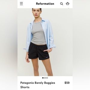 Reformation - Patagonia barely baggies shorts size xs